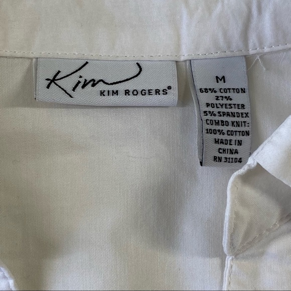 Kim Rogers Long Sleeve Button Down White Shirt - Picture 5 of 9